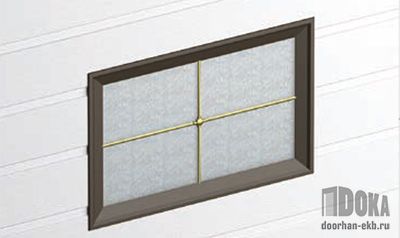 Окно с перегородкой для дверного полотна DoorHan, размер: 452 × 302 мм