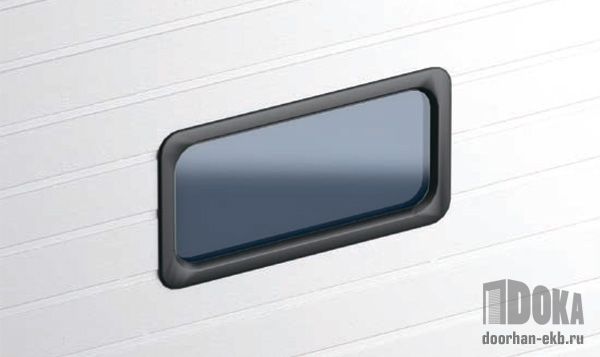 Окно односекционное для подъемных ворот DoorHan, размеры: 635 × 330, 607 × 202 мм.