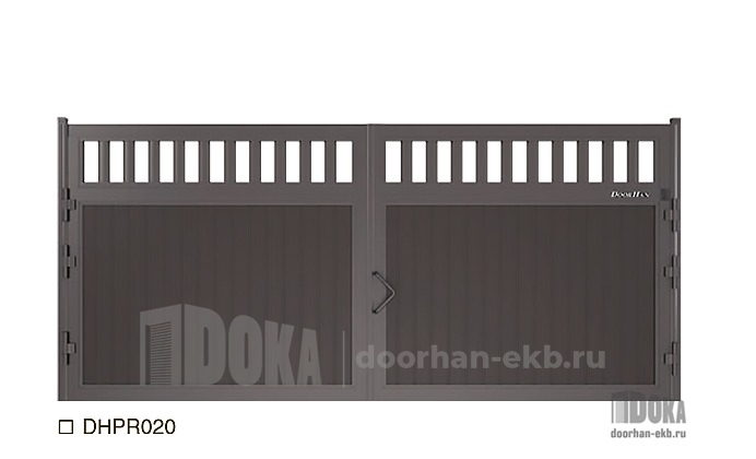 Тип 02 уличных распашных ворот от производителя DoorHan