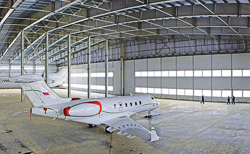 Корпоративные и государственные заказчики выбирают DoorHan - Ангар для частных и коммерческих самолетов
