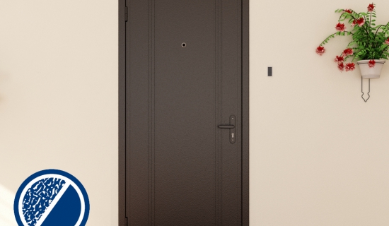 Входная дверь Лидер цвет антик медь в интерьере - компания Дока-Дорхан