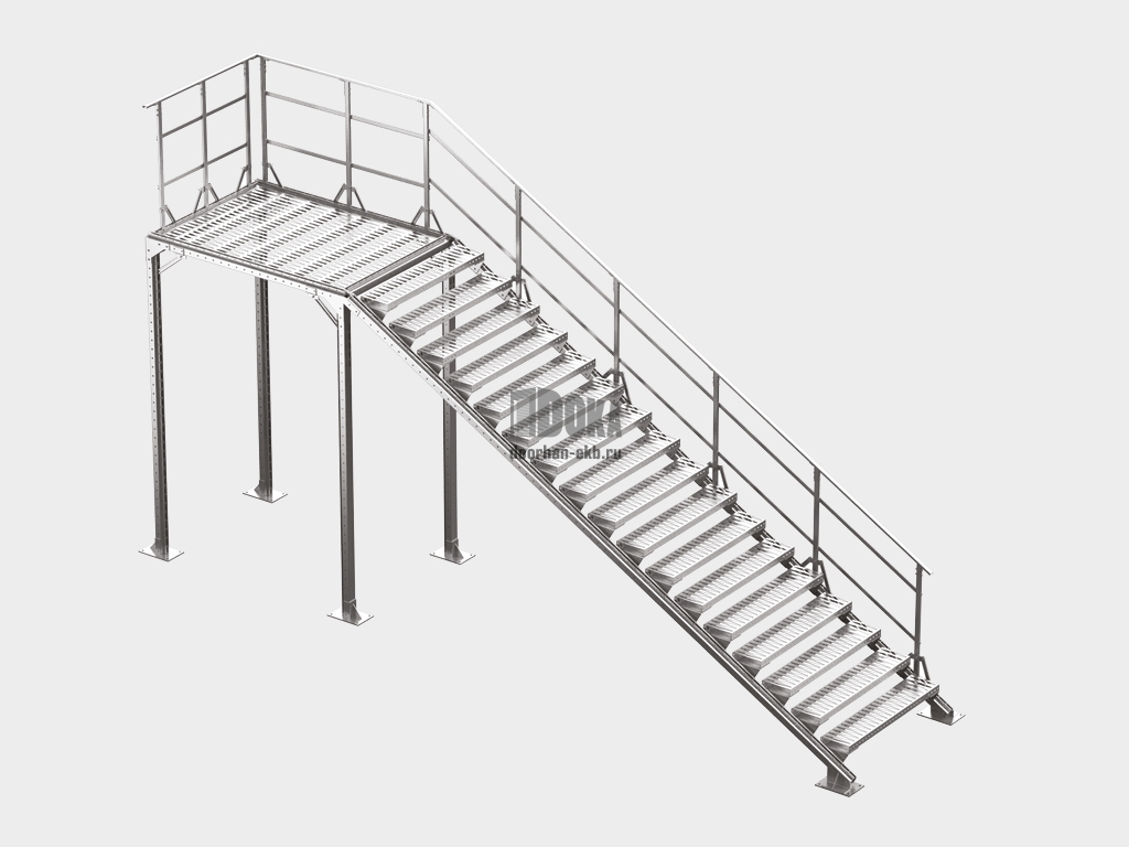 Маршевые лестницы для каркасных зданий - компания Дока Екатеринбург