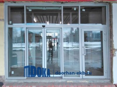 Автоматические раздвижные алюминиевые двери  по выгодным ценам   - Дока-Дорхан в Екатеринбурге