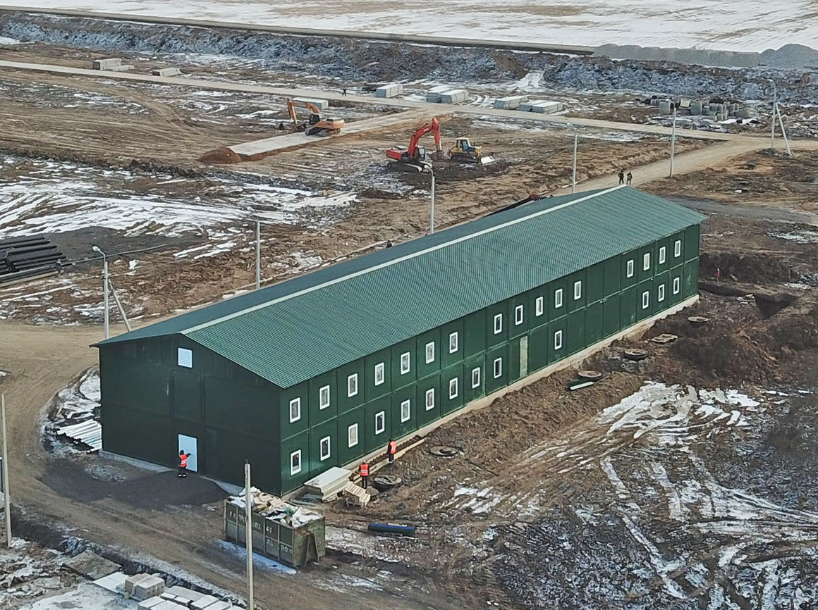 Общежитие для ИТР модульное здание DoorHan -  монтаж и сборка на объекте  -Компания Дока в Екатеринбурге