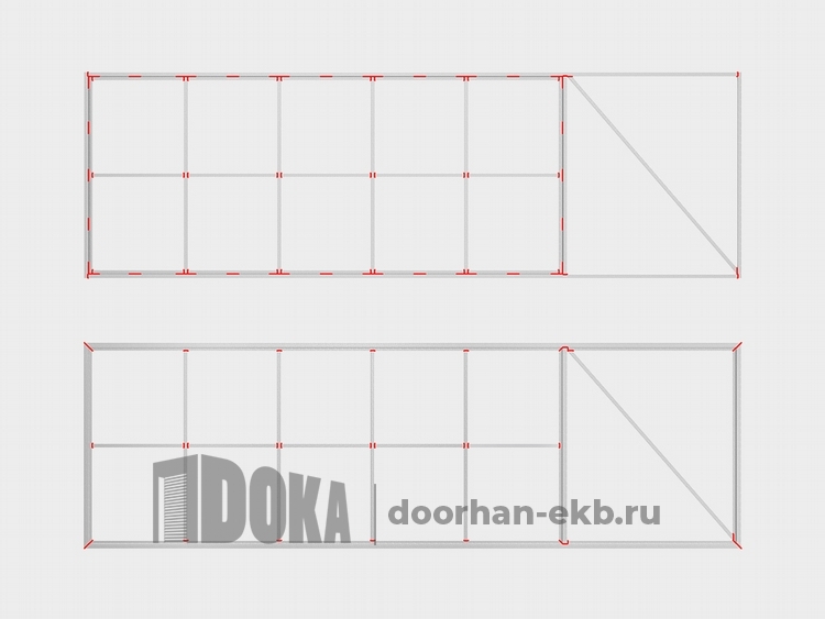 T-профиль для откатных ворот DoorHan купить в Екатеринбурге — Компания ДОКА
