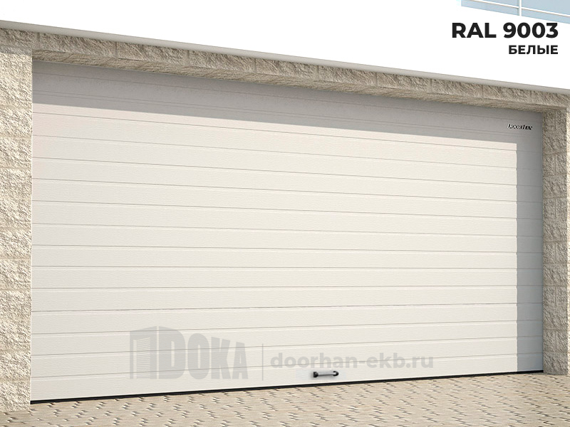 Секционные ворота с автоматом для гаража RSD02 — 3400*2100