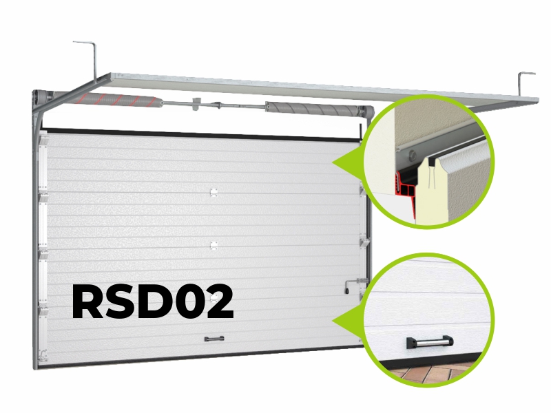 Секционные торсионные ворота для гаража RSD02 — 3600*2300